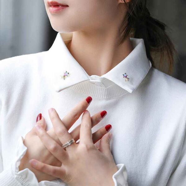 Gradient Zircon Goldfish Brooch – Sparkling Fish Pin 2pcs