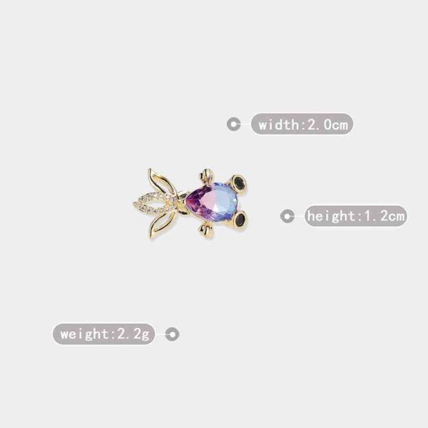 Gradient Zircon Goldfish Brooch – Sparkling Fish Pin 2pcs
