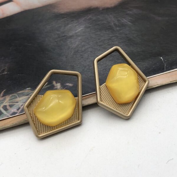27mm Wave Stone Irregular Women’s Wool Coat Metal Shank Button 12pcs - Image 2