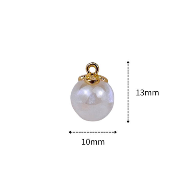 Baroque Pearl Shaped Metal Buttons for Chiffon Shirts Blouses 10pcs - Image 5