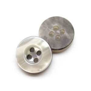 11mm Glitter Transparent Iridescent Wide Edge Resin Buttons 100pcs