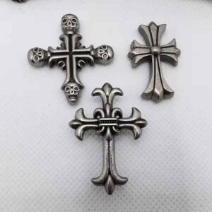 Vintage Silver Alloy Cross Rivets Gothic Punk Studs 30 Pack(3 Styles)