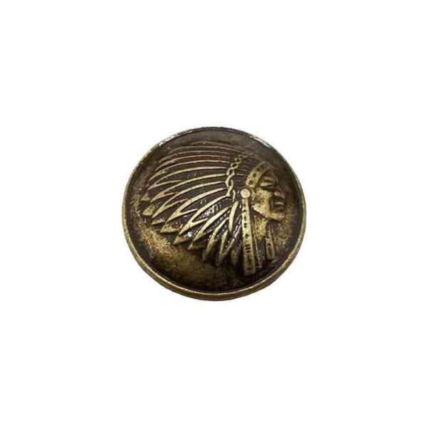 Vintage Silver Bronze Indian Head Screw Studs Leather Rivets 20pcs