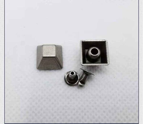 8/10/15MM Vintage Silver Flat Top Pyramid Studs – Alloy Rivets 30 Pack