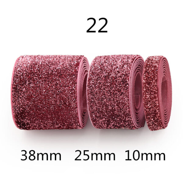 10/25/38mm Gradient Chenille Ribbon with Sparkle 3 Sizes Pack - Image 16