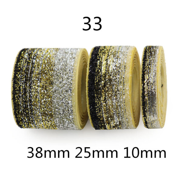10/25/38mm Gradient Chenille Ribbon with Sparkle 3 Sizes Pack - Image 22