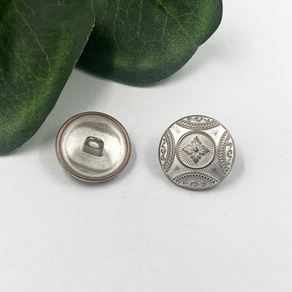15mm 18mm Chinese Vintage Flower Pattern Metal Shank Buttons 50pcs - Image 6