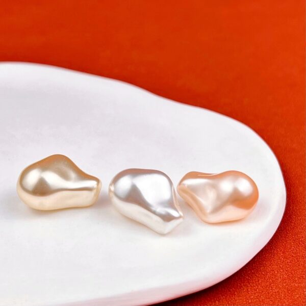 18/23MM High-Gloss Peanut Pearl Dress Cheongsam Buttons 10pcs - Image 3