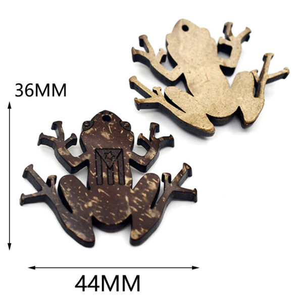 Vintage Flower Frog Coconut Shell DIY Craft Decorative Buttons 10pcs - Image 10