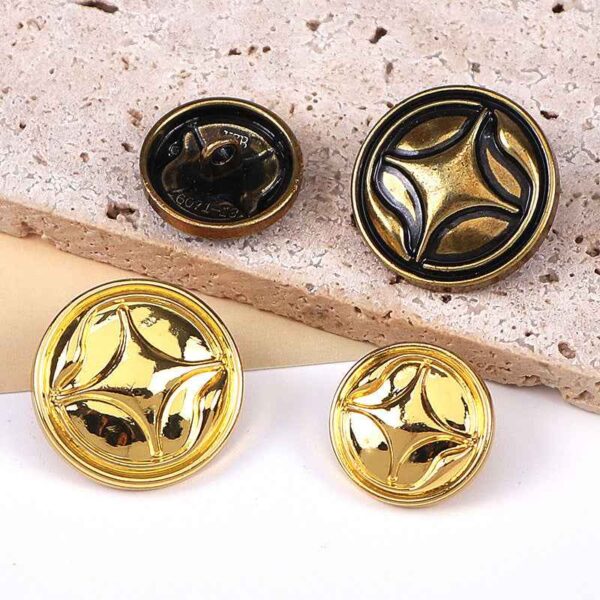 28L/36L Four-Point Star Metal Shank Sewing Buttons 30pcs