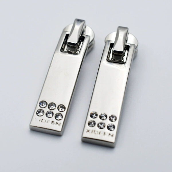 #3 Gold and Silver Metal outdoor gear Zipper Pulls 10pcs - Image 2