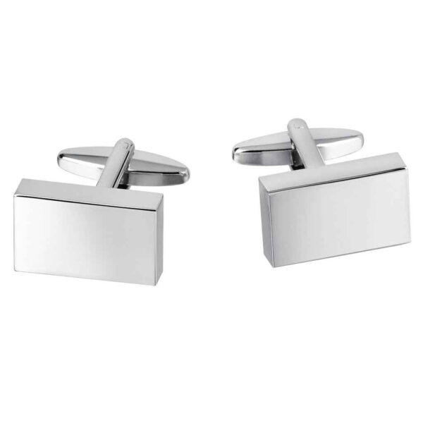 Rectangle Gold Silver Gunmetal Cuff Links for Men