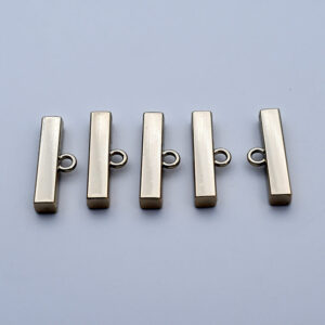 21mm Metal Rectangle Bar Gold Decorative Buttons for Coats 20pcs