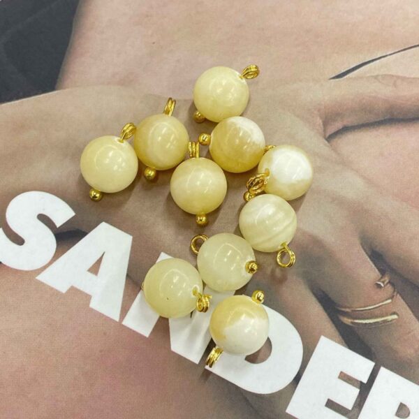 10mm Chinese Style Natural Jade Stone Buttons 20pcs