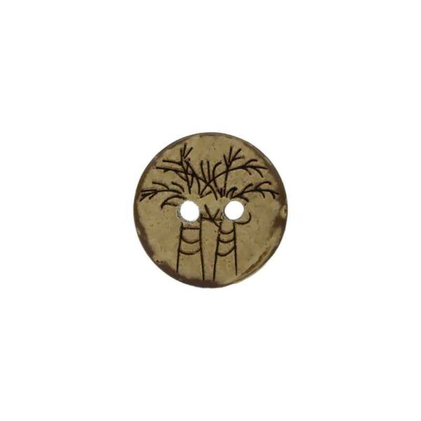 13mm Round 2-Hole Coconut Shell Buttons 100pcs