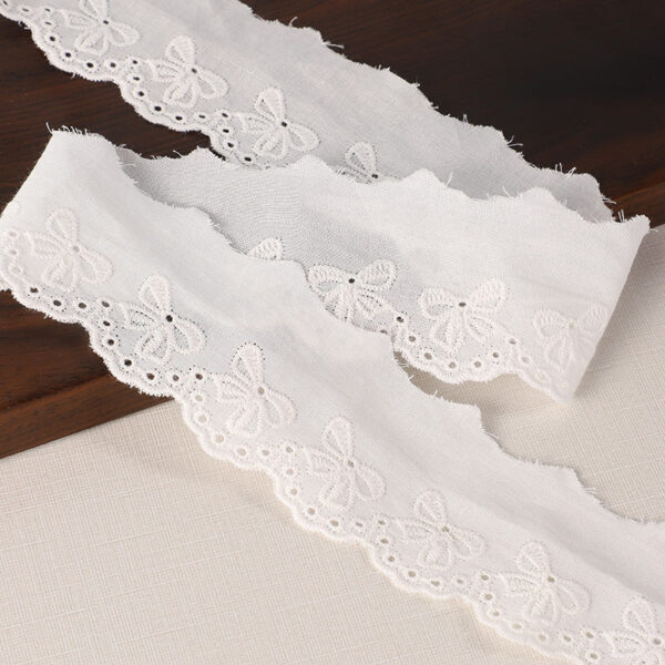 45mm Lolita Dress Lace Trim with Pleated Ruffles 16 Yards - Image 2