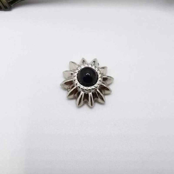 13mm Vintage Turquoise Chrysanthemum Screw-Back Studs 40 Pack