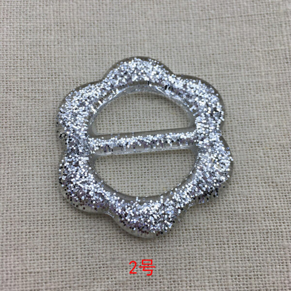 25mm Adjustable Flower Resin Buckle Button for T-Shirts Scarves 10pcs - Image 5