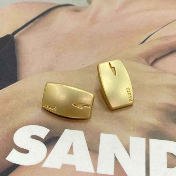 15/18mm Gold Silver Rectangle Paris Knife Metal Shank Buttons 20pcs