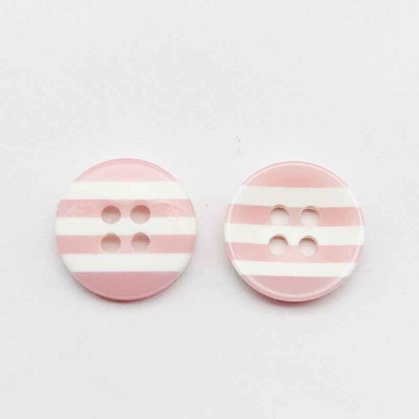 12.5mm Round 4-Hole Striped Resin Buttons for Children Clothing 100pcs