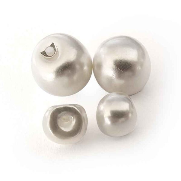 8-18MM Plastic Pearl White Hidden Hole Buttons Fasteners 40pcs