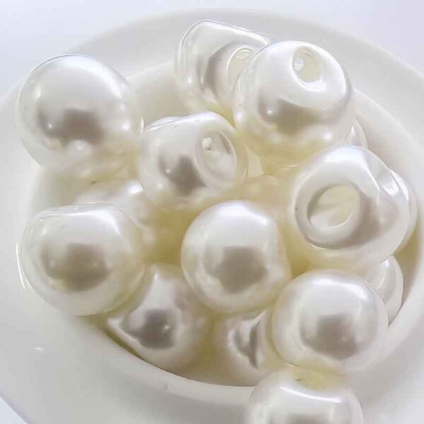 8-18MM Plastic Pearl White Hidden Hole Buttons Fasteners 40pcs