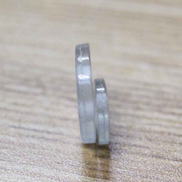 12/19mm Round 2-Hole White Transparent Glitter Resin Buttons 100pcs