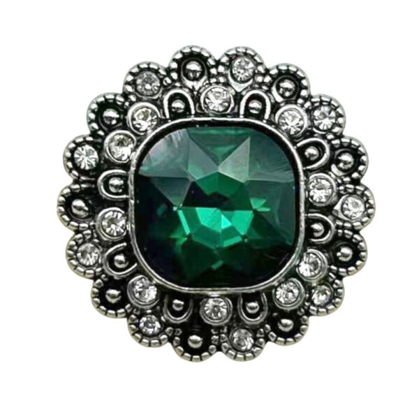 21mm Vintage Chinese Style Black White Flower Bead Metal Buttons 10pcs - Image 6
