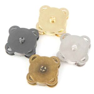 14/18mm Metal Magnetic Snap Buttons for Handmade Bags Clothing 20pcs