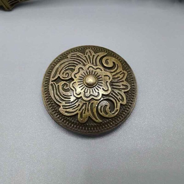 Vintage Round Zinc Alloy Arabesque Screw-Back Stud Buttons 10pcs