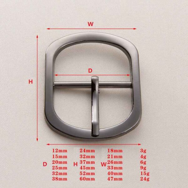 Metal Belt Center Bar Buckles with Pin Adjustable Fasteners 20pcs