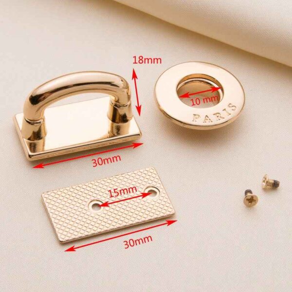 30mm Silver Gold Metal Buckle Clasps Fasteners for Luggage 20pcs