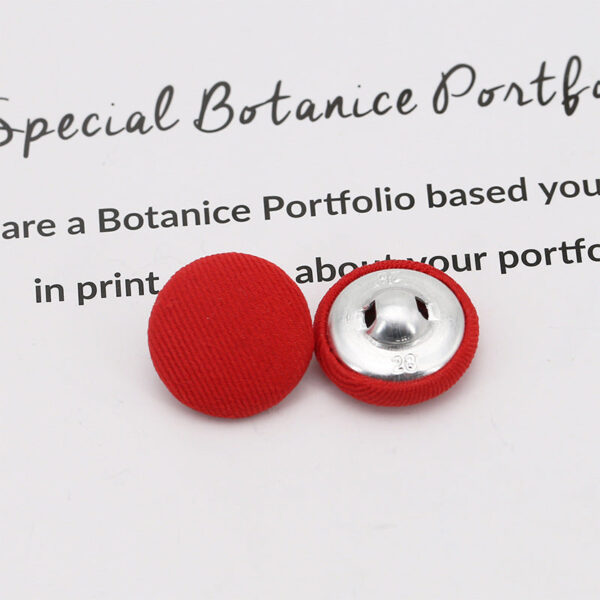 Colorful Round Fabric Covered Shank Buttons,20pcs