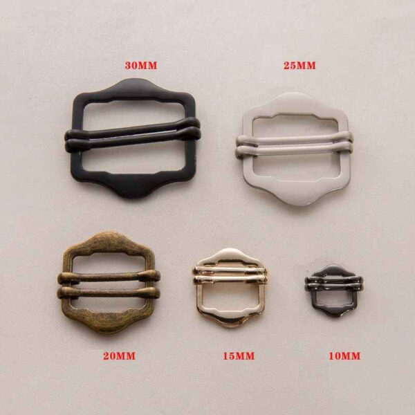 1-3cm Metal Slide Buckles Double-Pin for Belt Bag Vest 20pcs