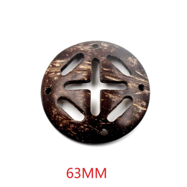 Vintage Flower Frog Coconut Shell DIY Craft Decorative Buttons 10pcs - Image 3