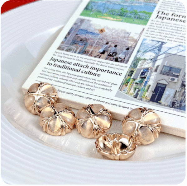 18/23mm Colorful Jelly Clover Metal Shank Button 10pcs - Image 3