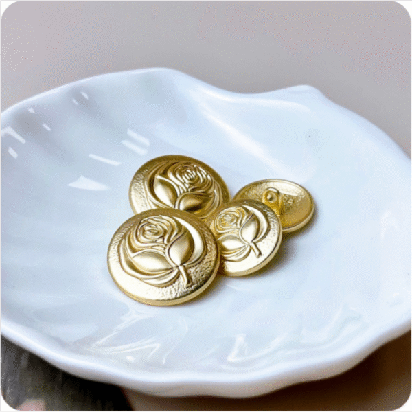 18/23mm Vintage Rose Metal Shank Button for Sweaters 12PCS - Image 3