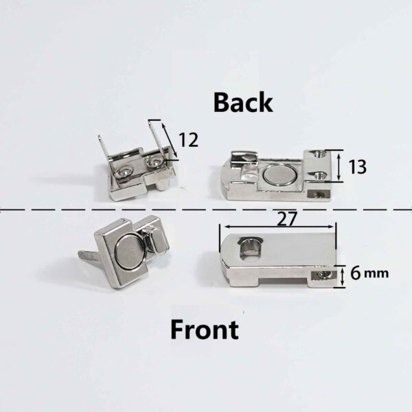 27x13mm Magnetic Lock Clasp Secure Closure for Notebooks 5 Pack