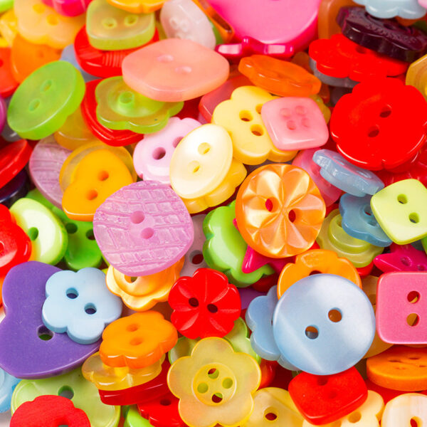 400pcs Candy Colored DIY Craft Buttons Bottle Pack - Image 5