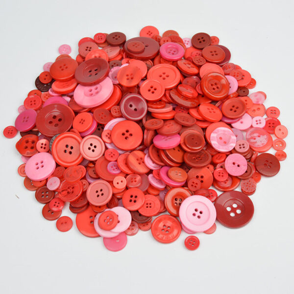 400-600 Piece Colorful Resin DIY Craft Button Set - Image 4