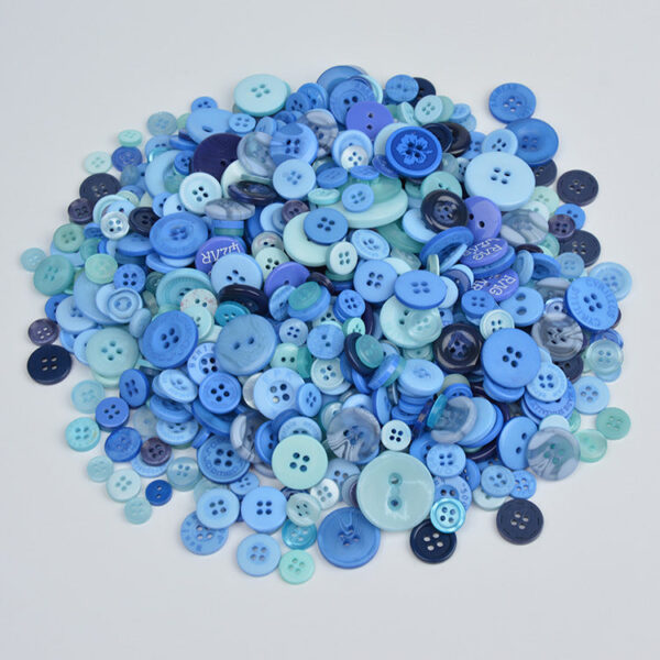 400-600 Piece Colorful Resin DIY Craft Button Set - Image 6