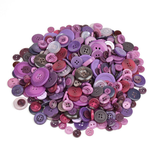 400-600 Piece Colorful Resin DIY Craft Button Set - Image 8