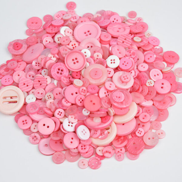 400-600 Piece Colorful Resin DIY Craft Button Set - Image 15