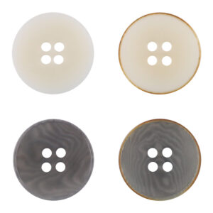 Vintage Charred Edge Natural Corozo Buttons,10 Pack 