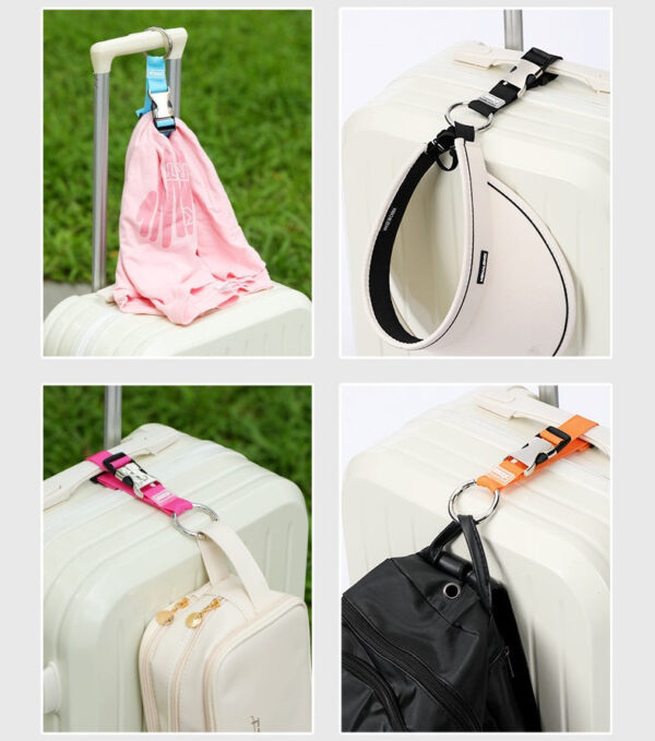 6 Colors Travel Add-a-Bag Luggage Strap with Ring Hooks Buckle - Image 6