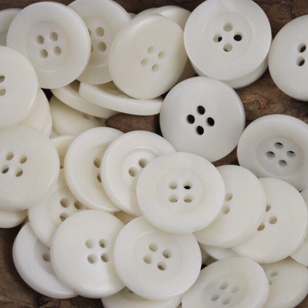 Corozo Nut Buttons Wide Border Round 10 Pack
