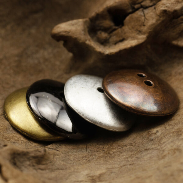 Irregular Curved Metal Buttons Zinc Alloy 10 Pack