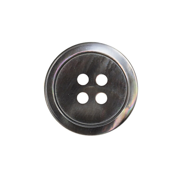 Pear and Black Butterfly Shell Flat Buttons 10 Pack
