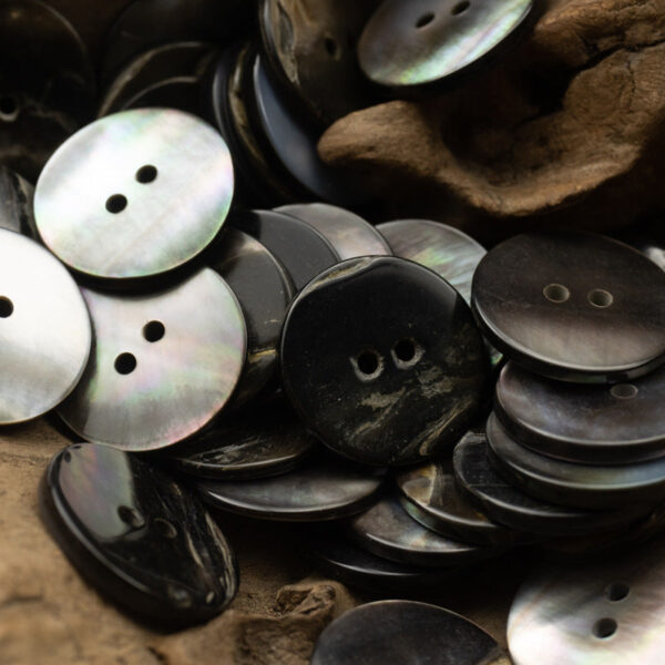 Natural Shirt Pearl Shell Flat Buttons 2 Hole 10pcs