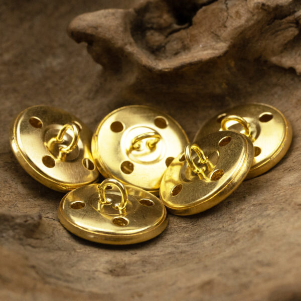 Golden Metal Shank Buttons for JK Uniforms 10pcs